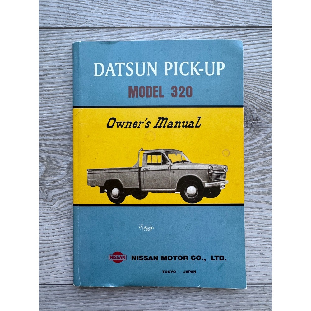 Vintage Datsun Pick-Up Model 320 Owner's Manual Nissan Motor Co Japan 12212 book